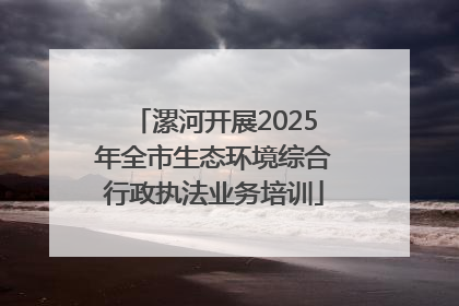 漯河开展2025年全市生态环境综合行政执法业务培训